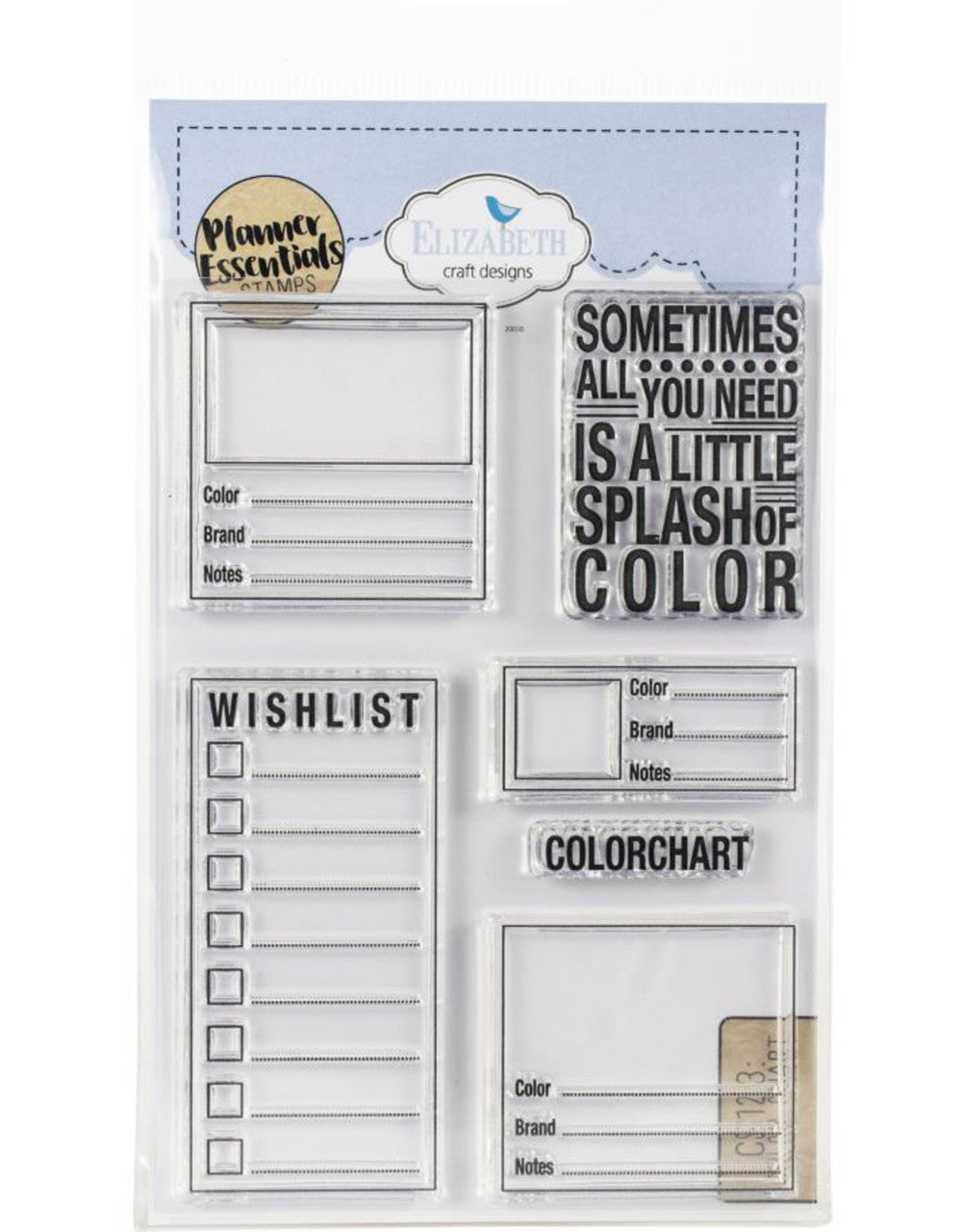 Elizabeth Craft Planner Essentials Stamps Color Chart